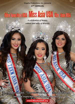 27th Annual Miss Asia USA,11th Annual Mrs. Asia USA and 1st Annual Miss Europe Global Cultural Pageants海报封面图