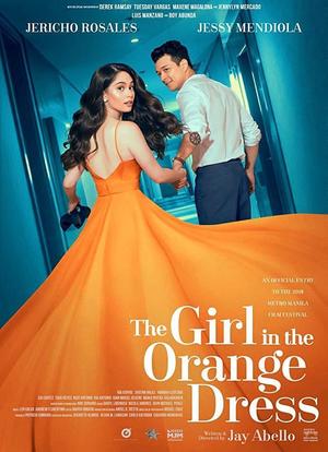 橙色礼服的女孩海报封面图