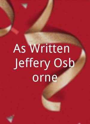 As Written: Jeffery Osborne海报封面图